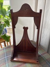 Mahogany Display Stand Vintage Carved Free Standing Wall Hanging