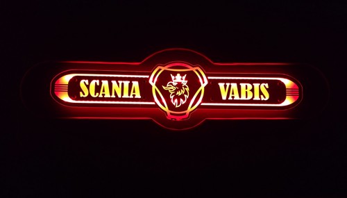 Led board with mirror scania - led,