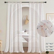 Pompom Sheer Curtains Boho