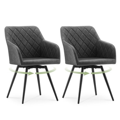 Set swivel dining chairs - 2,