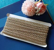 14 M Gold Samosa Goat Patti Lace Border For Dupatta Bridal Dresses Saree, Blouse