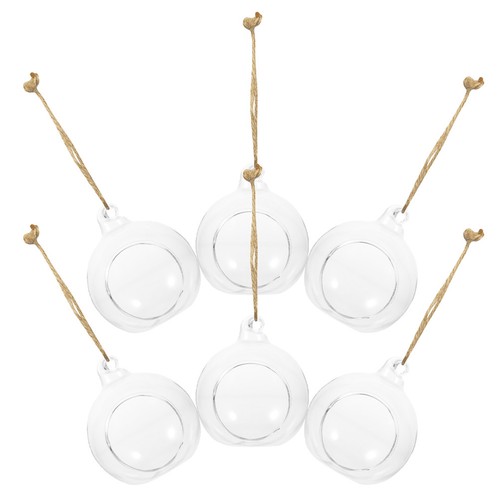 6pcs transparent hanging - transparent, glass