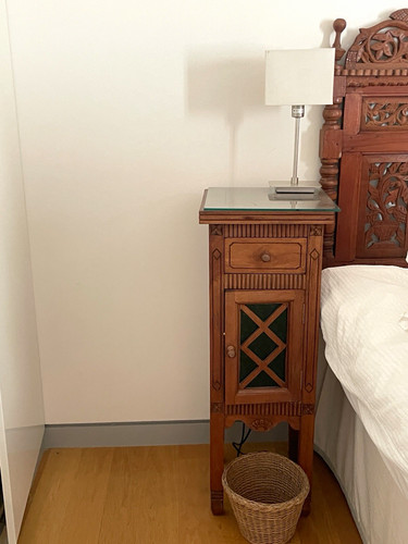 Carved wooden headboard - carved,