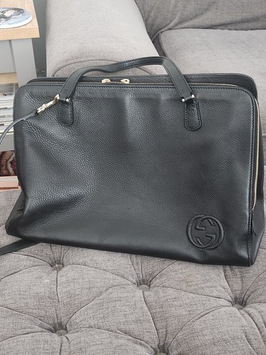 Black gucci logo tote bag - logo,