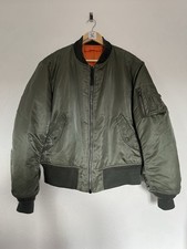Vintage Alpha Industries MA-1 Bomber Jacket Green Size Large (Good Condition)