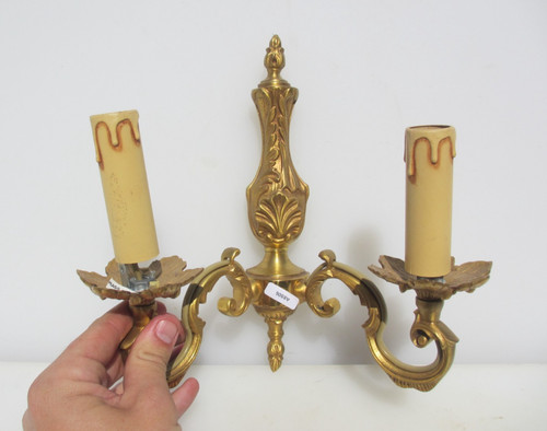 Vintage brass wall light - brass,
