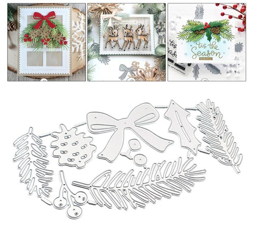 Christmas leaf metal cutting - christmas,