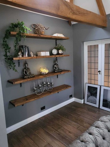 Rustic wooden shelf - rustic,