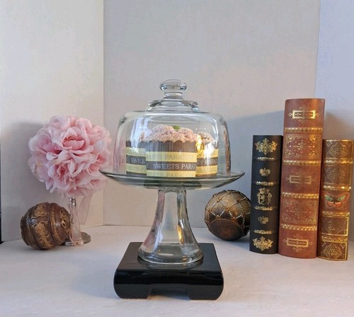 Mini glass cake stand with - glass,