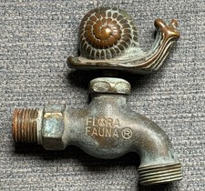 Vintage Brass Garden Tap Snail