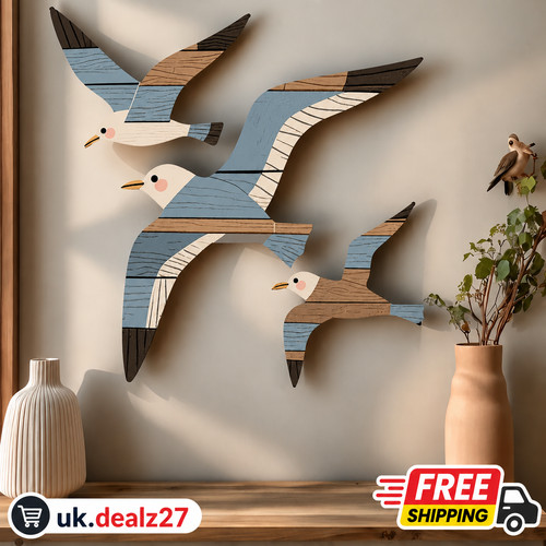 Wooden seagull wall art - wooden,