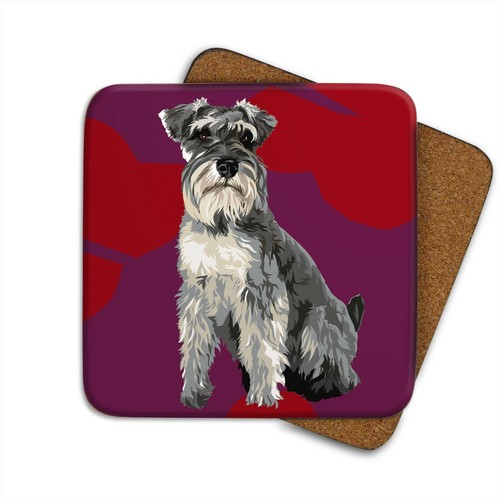 Schnauzer coaster leslie - schnauzer,