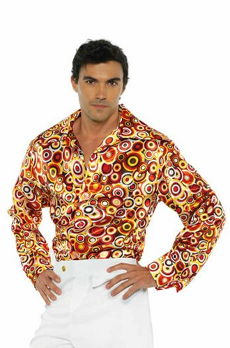 70s 80s mens disco satin - 70s,