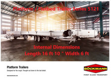 FLATBED TRAILER 16 ft 10 " X