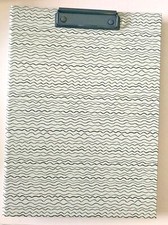 Paperchase Blue Waves Design Padfolio With Refill Pad And Pocket A4 Folder Size