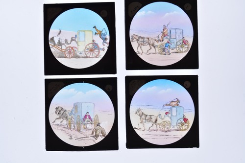 Comic horse drawn cab - horse,