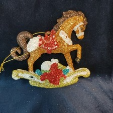 Glitter rocking horse