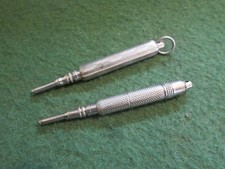 Two Antique Miniature Chatelaine Propelling Mechanical Pencils