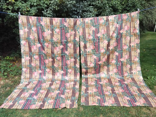 Vintage curtains lined 1980s - lined,