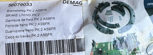 Demag brake pad asbfr - demag, 2