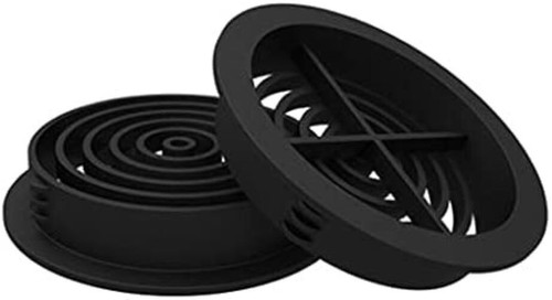 Black plastic 70mm round - plastic,