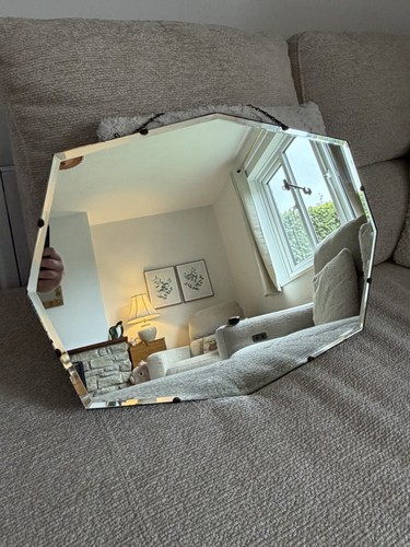Vintage frameless wall mirror - vintage,