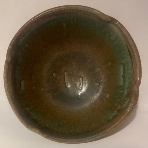 Brown green studio pottery - brown, &