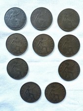 British - 1926-1936 - 1 Penny complete Set - NO 1933 - George V (10 coins)