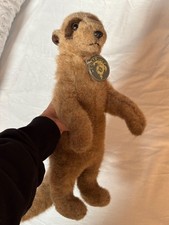 Leosco Collection Meerkat Soft Cuddly Toy - Alert Stuffed Meerkat Sitting Up