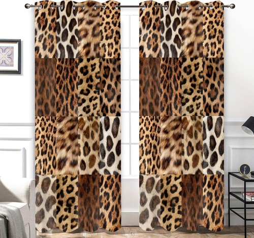Leopard print curtains - leopard, wild
