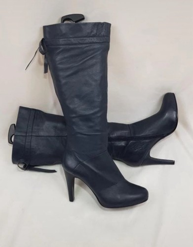 Genuine leather knee - knee, high