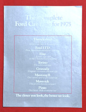1975 FORD CARS Brochure - Mustang II T-Bird LTD Torino Pinto Maverick Granada