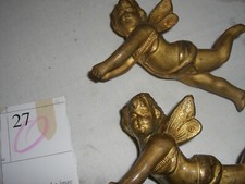   Antique Spelter Art Deco  Cupid Fairy Statue PAVLOVA DRAGONFLY