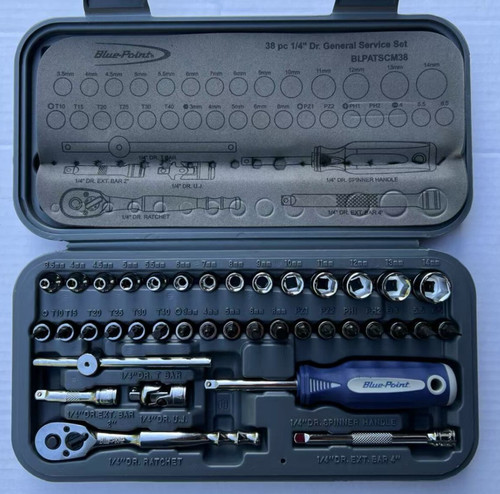 Blue point 38pc service - point, 1/4"