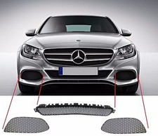 NEW GENUINE MERCEDES BENZ MB C W205 AVANTGARDE FRONT BUMPER LOWER GRILL SET