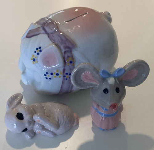 Vintage ceramic piggy bank - ceramic,