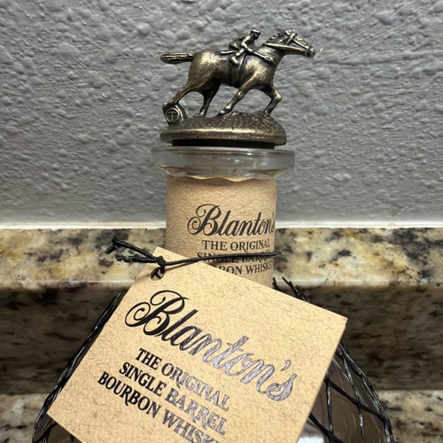 Blantons bourbon empty bottle - blantons, bottle-