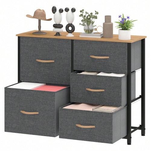 Fabric chest drawers - chest, 5