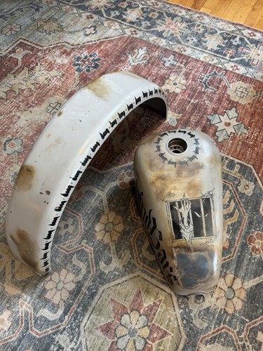 Custom painted chopper fender - custom,