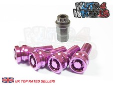 4 x Purple Alloy Locking Wheel