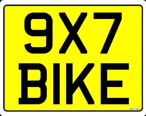 Motorcycle plate yellow bike - yellow, 9