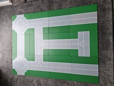 LEGO Vintage Airport, Road Baseplates x12.  32x32 Green