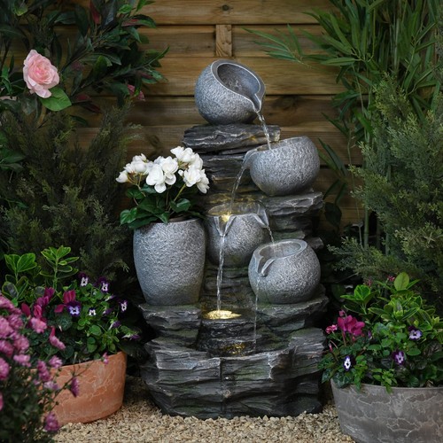Serenity cascading rock - cascading, water