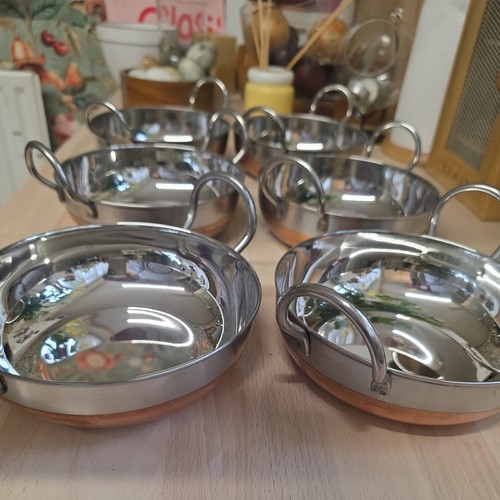 Frying pan copper - pan, s/s