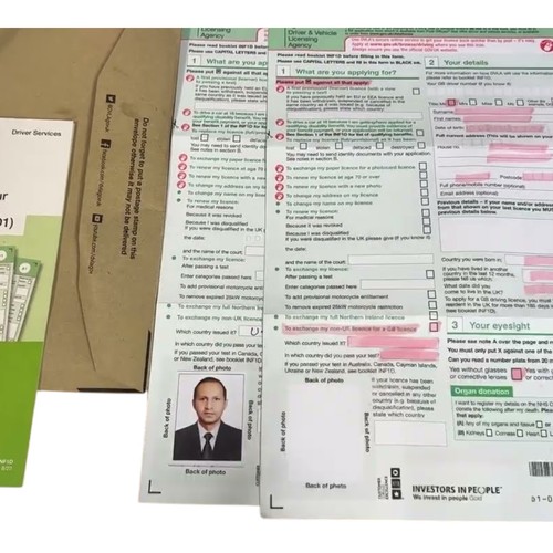 Driving licence application - licence,