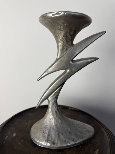 Cast aluminium candle holder