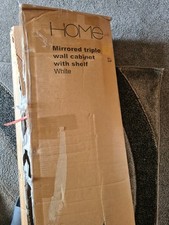 Habitat bathroom single cabinet, mirrored triple cabinet, Cubes coffee table.