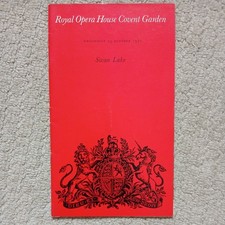 Swan Lake Royal Opera House Opera Programme 25 October 1972