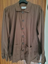 Universal Works Bakers Overshirt in Rich Brown Organic Fine Poplin XL