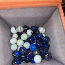 Vintage glass marbles mixed - vintage,